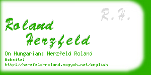 roland herzfeld business card